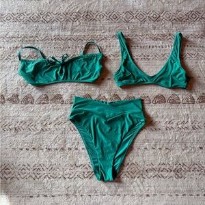 Aerie Green Swim Suit Set